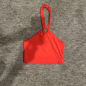 Garage Crop Top. Coral/Orange.